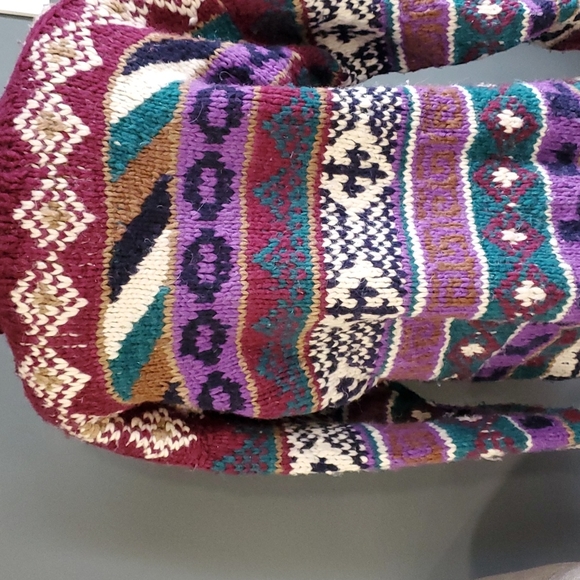 Native American hand made knit sweater size L - Picture 7 of 13